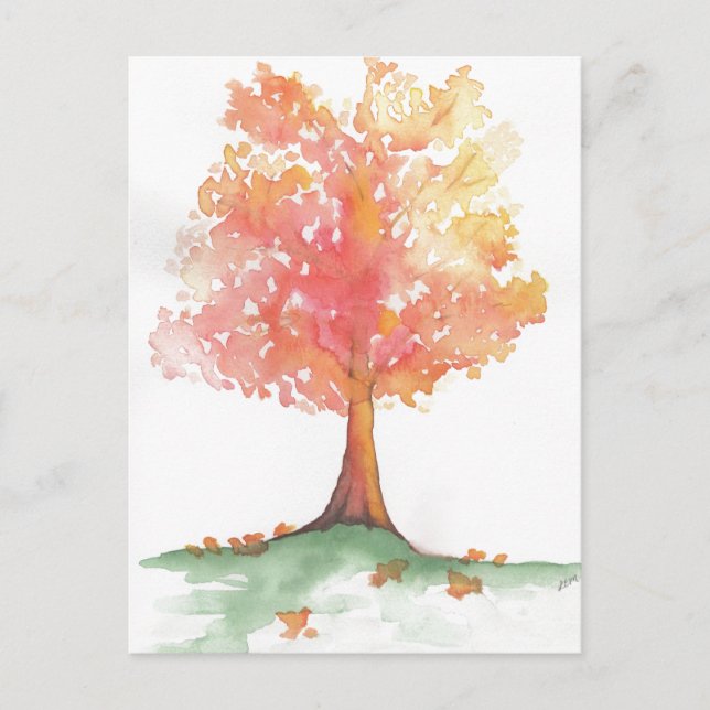 Herbstbaum Postkarte (Vorderseite)