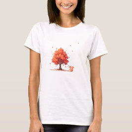 Herbstbaum und Eichhörnchen T-Shirt