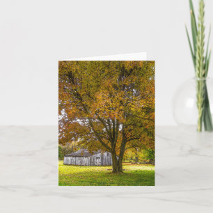 Herbstbaum- und Stallpainterly Card Karte