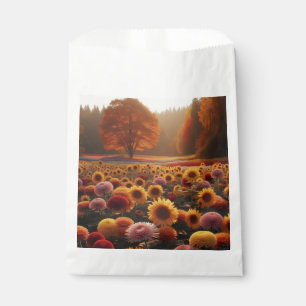 Herbstbäume/Feld mit Mäuse Geschenktütchen
