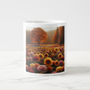 Herbstbäume/Feld mit Mäuse Jumbo-Tasse