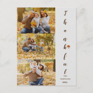 Herbstbäume glücklich dankend FOTO Feiertagspostkarte