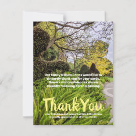 Herbstbäume Grüngelbe Natur Danke Karte