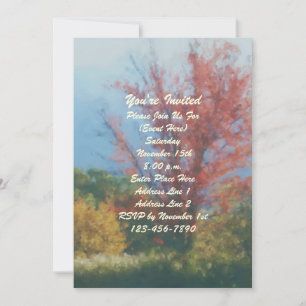 Herbstbäume Malerei Natur Party Einladung