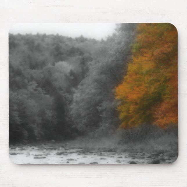 Herbstbäume Natur Schwarz-weiße Mousepad (Vorne)