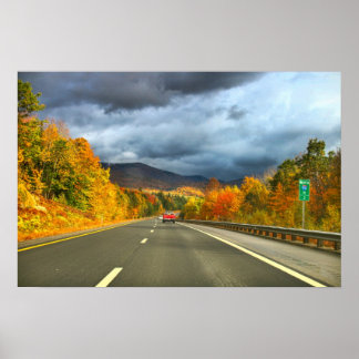 Herbstbäume umsäumen poster