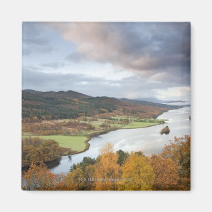Herbstbäume und Loch Faskally, Pitlochry Magnet