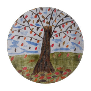 Herbstbaumholzbrett Schneidebrett