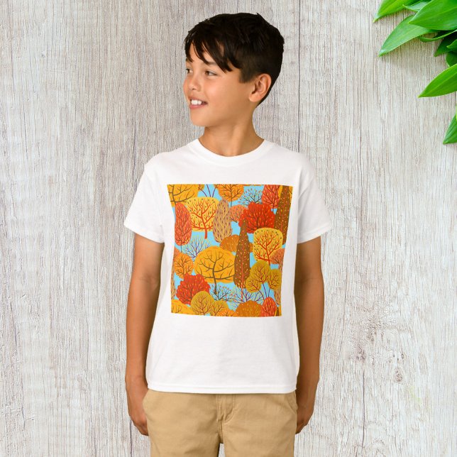 Herbstbaummuster Fallfolien T-Shirt (Von Creator hochgeladen)