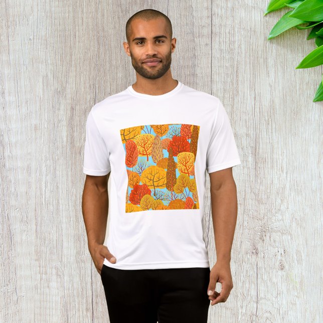 Herbstbaummuster Fallfolien T-Shirt (Von Creator hochgeladen)