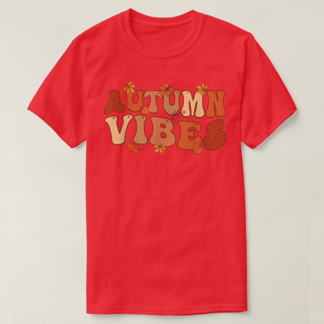 Herbstbeben Fallende Blätter Pumpkin Gewürzernte T-Shirt (Design vorne)