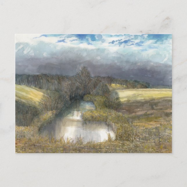 Herbstbecken Postkarte (Vorderseite)