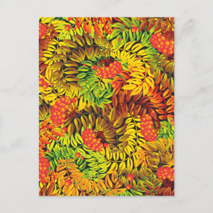 Herbstbeere-Blätter Postkarte