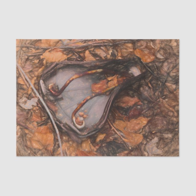 Herbstbelag Rustikal Vintager Landsitzplatz Seidenpapier (Vorderseite)