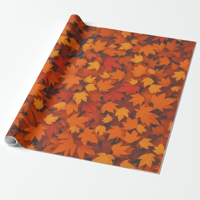 Herbstbelästigung: kräftige Herbstfarbe Geschenkpapier (Ungerollt)