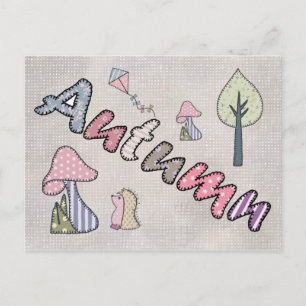 Herbstbild Pastell Postkarte