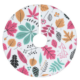 Herbstblatt Abstract Nahtloses Muster Polyester Weihnachtsbaumdecke