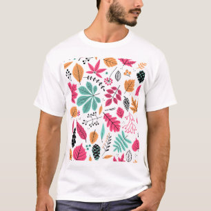 Herbstblatt Abstract Nahtloses Muster T-Shirt