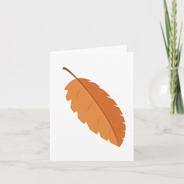 Herbstblatt Feiertagskarte (Vorderseite)