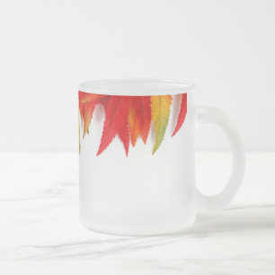 Herbstblatt-Frostglas-Tasse Mattglastasse