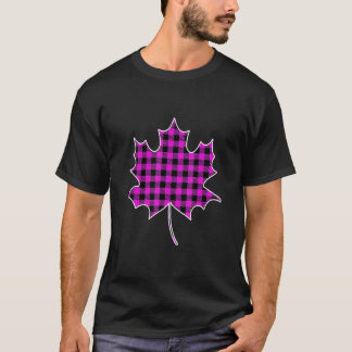 Herbstblatt für Mädchen Frauen Leaf Rosa Buffalo p T-Shirt