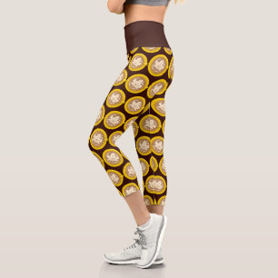 Herbstblatt Kaffee Latte Capri Leggings
