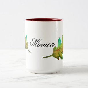 Herbstblatt Personalisiert Zweifarbige Tasse