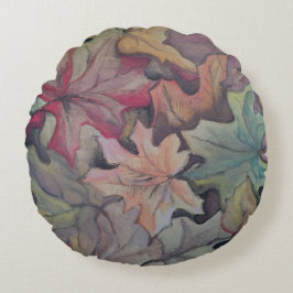 Herbstblatt Rundes Kissen