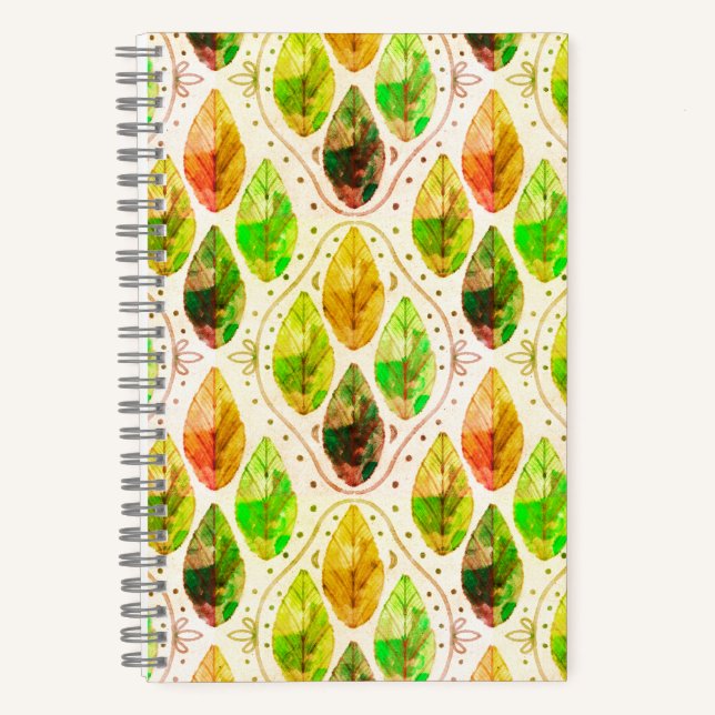 Herbstblatt Spiralblock Notizbuch (Vorderseite)