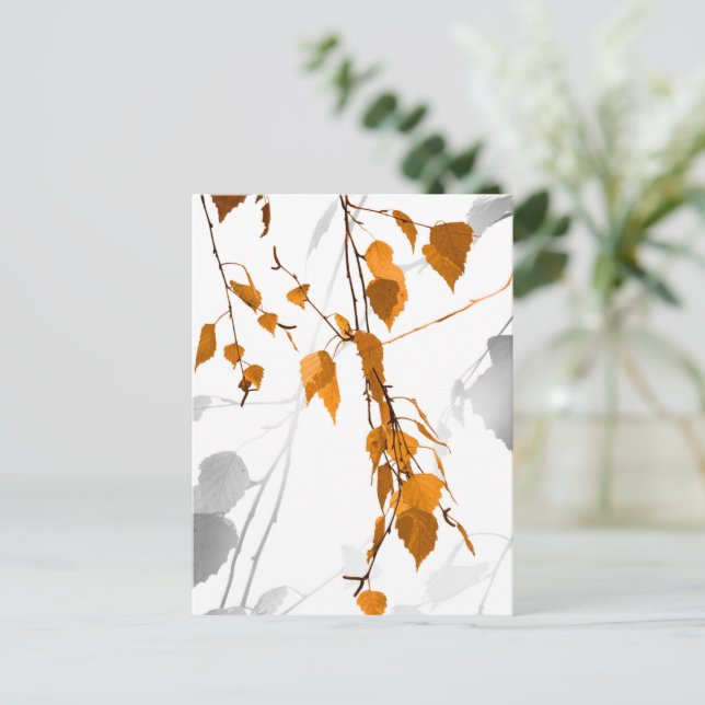 Herbstblätter 2 postkarte (Stehend Vorderseite)