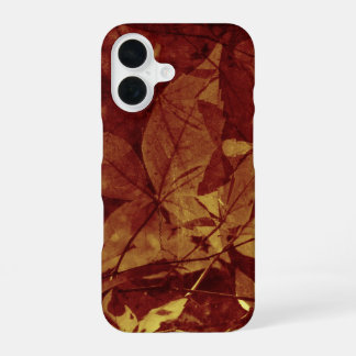Herbstblätter Abstrakte Ockertöne iPhone 16 Hülle