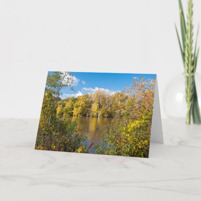 Herbstblätter am Minnesota-Fluss Karte (Vorderseite)