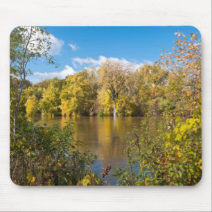 Herbstblätter am Minnesota-Fluss Mousepad