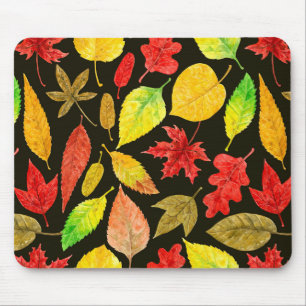 Herbstblätter, Aquarellfarbe Mousepad