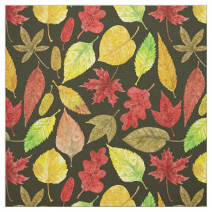 Herbstblätter, Aquarellfarbe Stoff