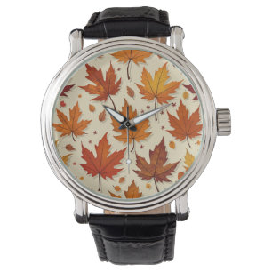 Herbstblätter Armbanduhr