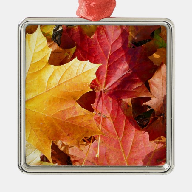 Herbstblätter - Atemberaubend! Ornament Aus Metall (Vorne)