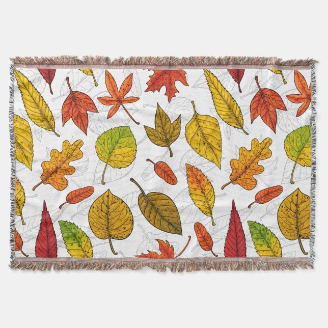 Herbstblätter auf weiß decke (Vorderseite)