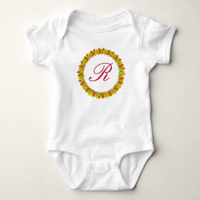 Herbstblätter Baby Strampler (Vorderseite)