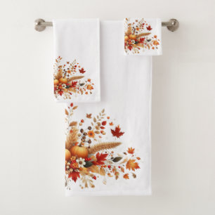 Herbstblätter Badhandtuch Set