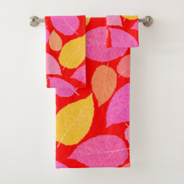 Herbstblätter. Badhandtuch Set