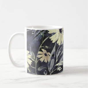 Herbstblätter, Beeren: Aquarellmuster. Kaffeetasse
