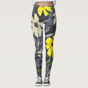 Herbstblätter, Beeren: Aquarellmuster. Leggings