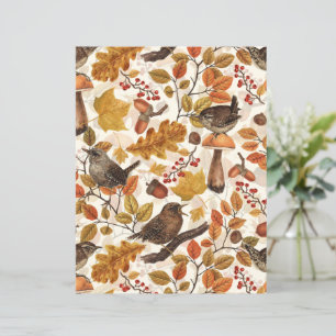 Herbstblätter, Beeren, Pilze und Früchte