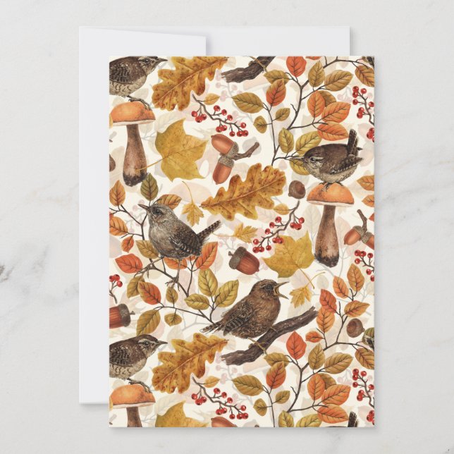 Herbstblätter, Beeren, Pilze und Früchte (Vorderseite)