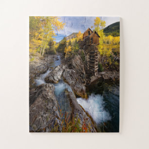 Herbstblätter bei Crystal Mill in Colorado Rockies Puzzle