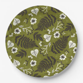 Herbstblätter, Berries & Acorns-Teller Pappteller