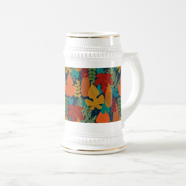 Herbstblätter Bierglas (VorderseiteRechts)