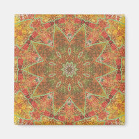 Herbstblätter, Eichen abstrakte Kaleidoskop-Magnet