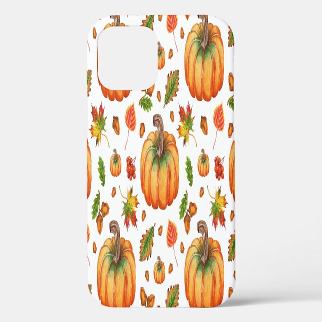 Herbstblätter, Eichen: Aquarellmuster. Case-Mate iPhone Hülle (Rückseite)